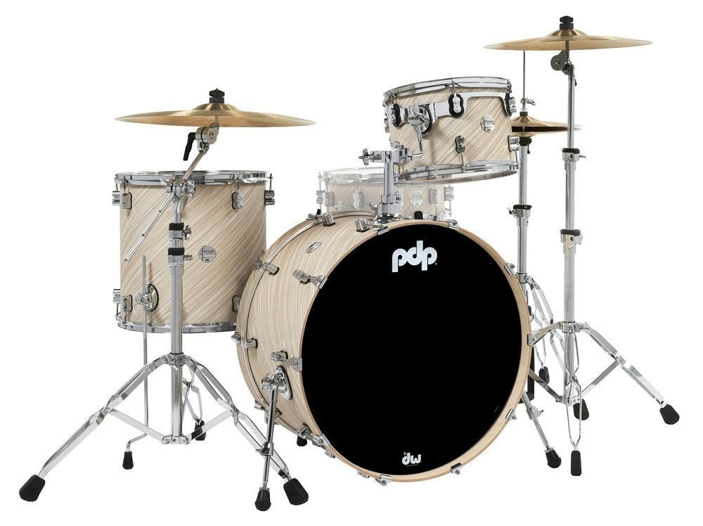 PDP by DW PDCM24RKTI Concept Maple 24x14 "BD, 13x9" TT, 16x16 "FT Twisted Ivory 24” Rock Drum Kit