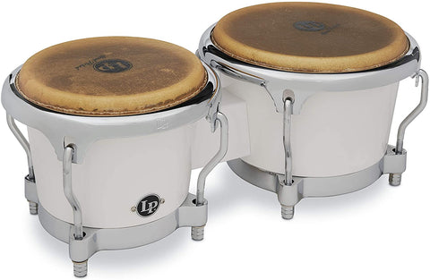 Latin Percussion Fiberglass Bongos White - LP200XF-WH