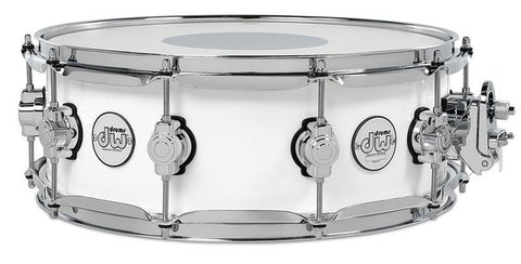 DW Design Series 14"x5.5" Maple Snare Drum White Gloss