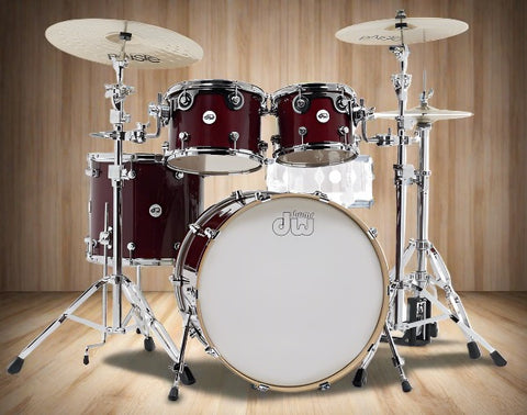 DW Design Series 4pc 22" Fusion Shell Pack in Cherry Stain