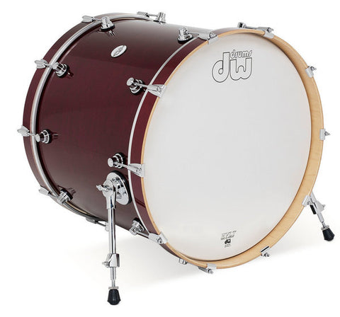 DW Design Series 22"x18" Maple Bass Drum In Cherry Stain Gloss
