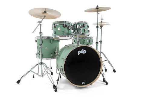 PDP by DW Concept Maple CM5 22" Rock Drum Kit Inc Hardware Satin Seafoam