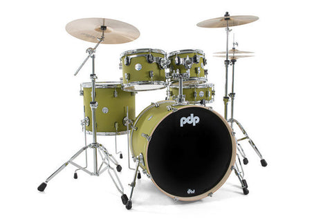 PDP by DW Concept Maple CM5 22" Rock Drum Kit Inc Hardware Satin Olive