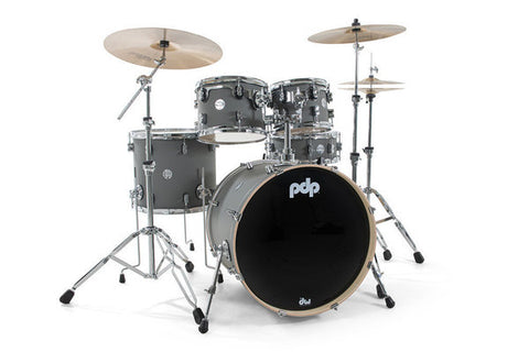 PDP by DW Concept Maple CM5 22" Rock Drum Kit Inc Hardware Satin Pewter