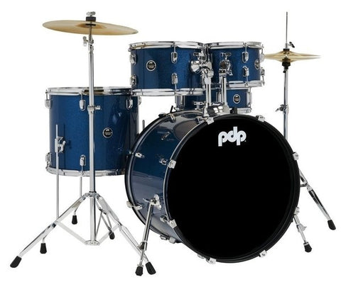PDP by DW E-Drum Sets Centerstage (Rock) Blue Sparkle PDCE2215KTRB