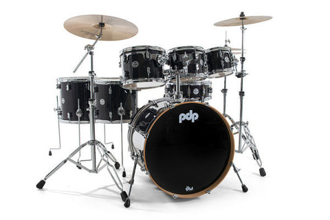 PDP by DW Concept Maple CM7 Drum Kit Inc Hardware in Ebony