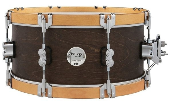 PDP by DW PDCC6514SSWN Concept Maple 14 x 6.5" Walnut with Natural hoops Snare Drum