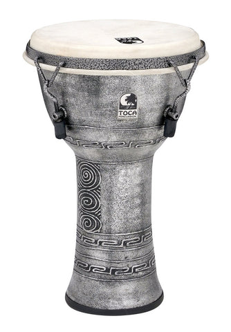 Toca Freestyle Mechanically Tuned 9" Djembe Antique Silver SFDMX-9AS