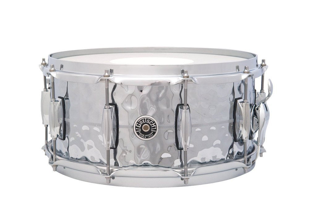 This is a picture of a GRETSCH USA Brooklyn Snare Drum Hammered COB 14" x 6.5"