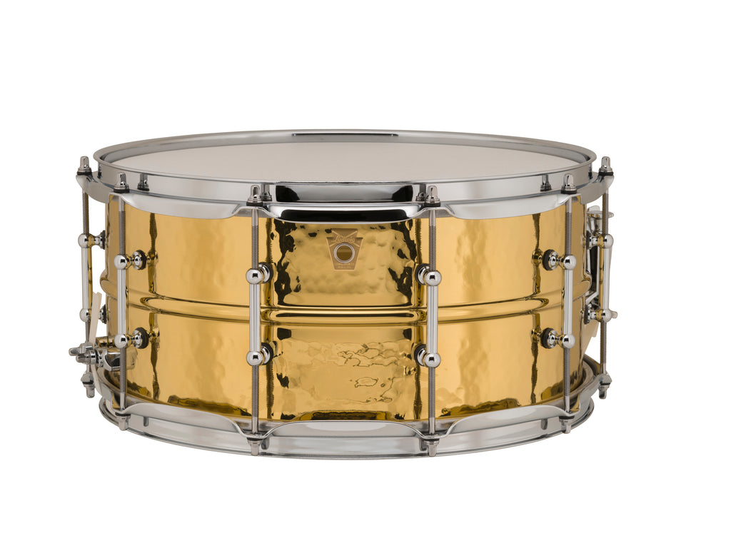 Ludwig LB422BKT Hammered Brass 14"x6.5" Snare Drum