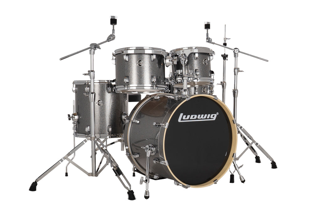 Ludwig Evolution 20" Fusion Drum Kit (Platinum) Including Cymbals LE520028DIR