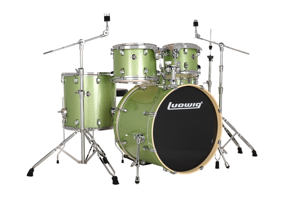 Ludwig Evolution 22" Drum Kit (Mint) Including Cymbals LE522018DIR