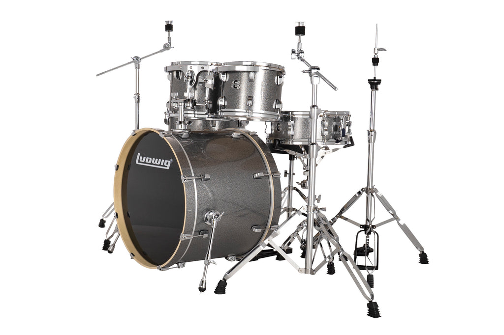 Ludwig Evolution 6 Piece 22" Drum Kit (Platinum) Including Cymbals LE622028DIR