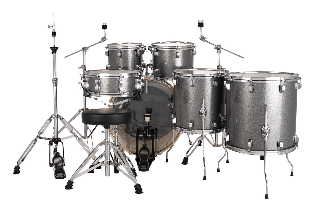 Ludwig Evolution 6 Piece 22" Drum Kit (Platinum) Including Cymbals LE622028DIR