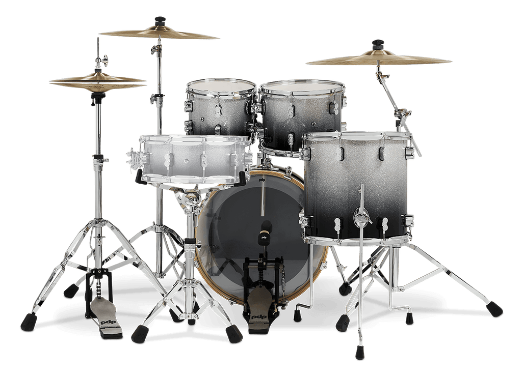 PDP by DW Concept CM4 Maple Piece Drum Kit (Silver to Black Fade) Shells only