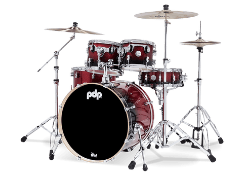 PDP Concept Maple 22" CM5 5pc Shell Pack, Red to Black Sparkle