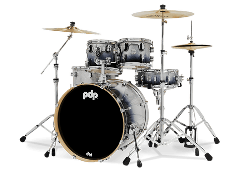 PDP Concept Maple 22" CM5 5pc Shell Pack, Black to Silver Sparkle