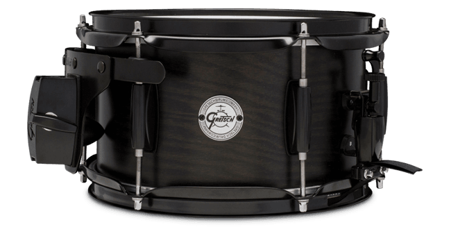 This is a picture of a GRETSCH Full Range Snare Drum 10" x 6" Ash Black