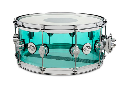 DW Design Series LTD Edition 14"x6.5" Snare Drum (Acrylic Sea Glass)