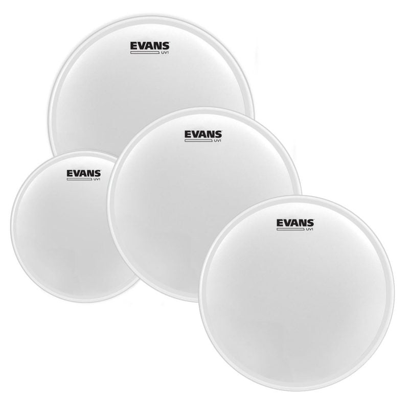 Evans UV1 Coated Fusion Pack (10", 12", 14") with 14" UV1 Coated Snare Batter EPP-UV1-F