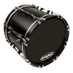Evans MX2 Black Marching Bass Drum Head 20" | BW Drum Shop