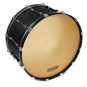 This is a picture of a Evans Strata 1400  Power Center Reverse Dot Concert Bass Drum Head 40"
