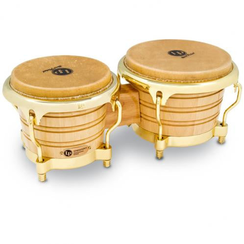 This is a picture of a LP Generation II Wood Bongos Natural Gold Hardware
