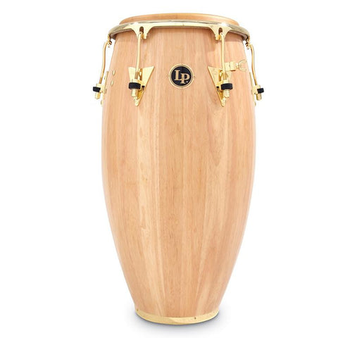 This is a picture of a LP Classic Wood 11 3/4'' Conga Natural Gold Hardware