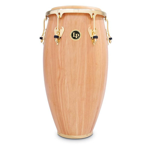This is a picture of a LP Matador Wood 11" Quinto Natural Gold Hardware
