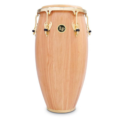 This is a picture of a LP Matador Wood 12 1/2'' Tumba Natural Gold Hardware