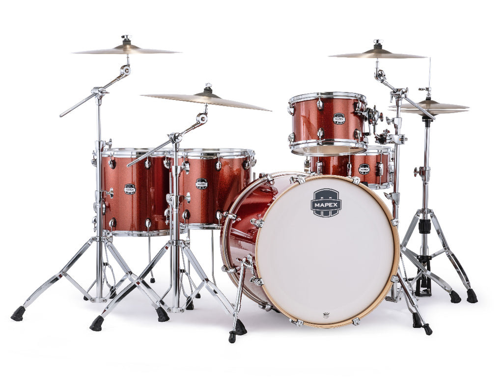 Mapex Mars MA528SF-OR Birch 5-Piece Crossover Shell Pack (Blood Orange Sparkle)