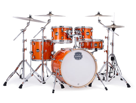 Mapex MM529SF-OG Mars Maple 5-Piece Rock Shell Pack (Glossy Amber)
