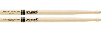 This is a picture of a ProMark TX747B Hickory 747B "Super Rock" Wood Tip Drum Sticks