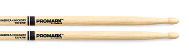 This is a picture of a ProMark TX747W Hickory 747 "Rock" Wood Tip Drum Sticks