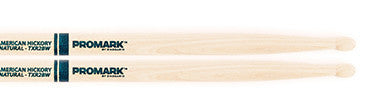 This is a picture of a ProMark TXR2B Hickory 2B "The Natural" Wood Tip Drum Sticks