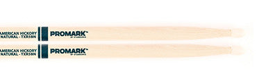 This is a picture of a ProMark TXR5B Hickory 5B "The Natural" Nylon Tip Drum Sticks