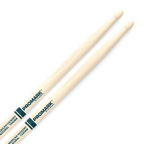 This is a picture of a ProMark TXR5B Hickory 5B "The Natural" Wood Tip Drum Sticks