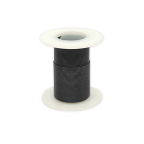This is a picture of a PureSound 50 Foot Spool of Black Nylon Snare String