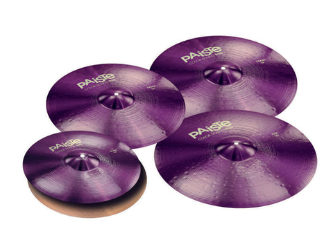 Paiste 900 ColorSound Series - BW Enhanced Med 4PC Cymbal Set (Purple)